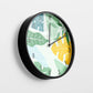 Simple Green Tropical Leaf Wall Clock