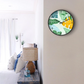 Simple Green Tropical Leaf Wall Clock