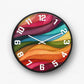 Colorful Swirling Texture Wall Clock