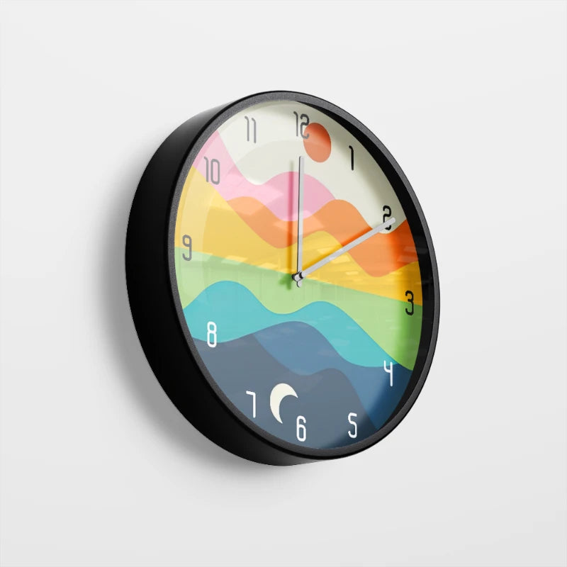 Colorful Swirling Texture Wall Clock