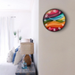 Colorful Swirling Texture Wall Clock