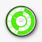 24 Hours Day & Night Dial Light Wall Clock
