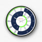 24 Hours Day & Night Dial Dark wall clock
