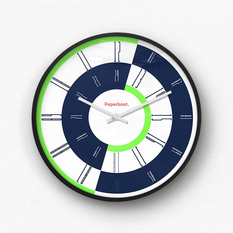 24 Hours Day & Night Dial Dark wall clock