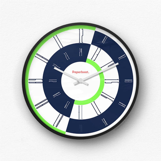24 Hours Day & Night Dial Dark wall clock