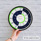 24 Hours Day & Night Dial Dark wall clock