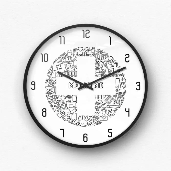Medicine Healthcare Doctor Graphic Wall Clock