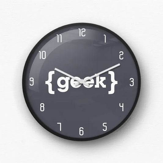 Geek Curly Braces Wall Clock