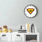 JS Javascript Superman Logo Wall Clock
