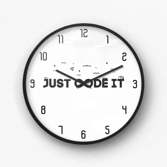 Just Code It Programmer Wall Clock