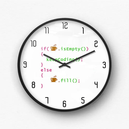 If Coffee IsEmpty KeepCoding Wall Clock