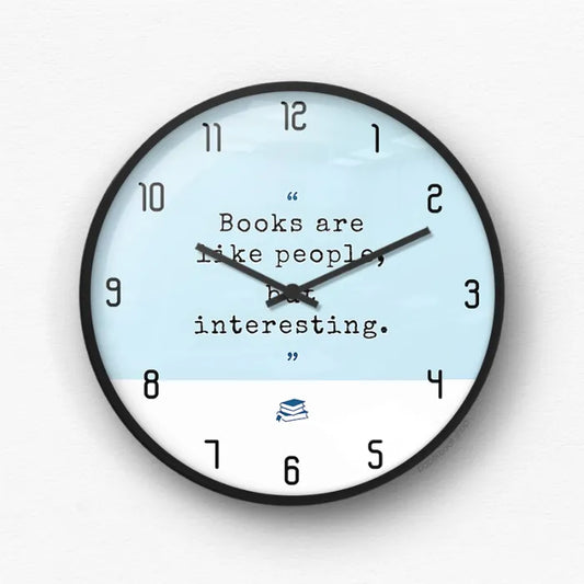 Books Are Like People But Interesting Wall Clock