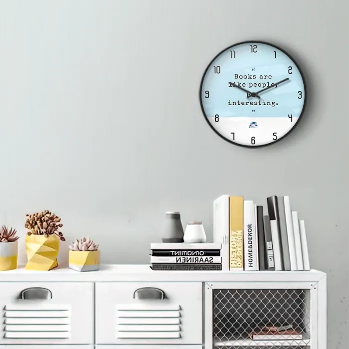 Books Are Like People But Interesting Wall Clock