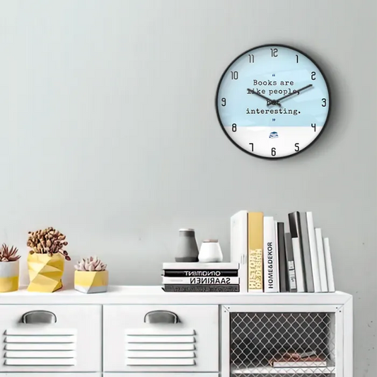 Books Are Like People But Interesting Wall Clock