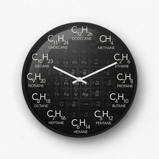 Chemistry Alkanes Periodic Table Wall Clock