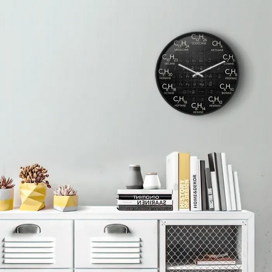 Chemistry Alkanes Periodic Table Wall Clock