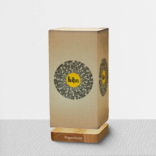 The Beatles Lyrics Table Lamp