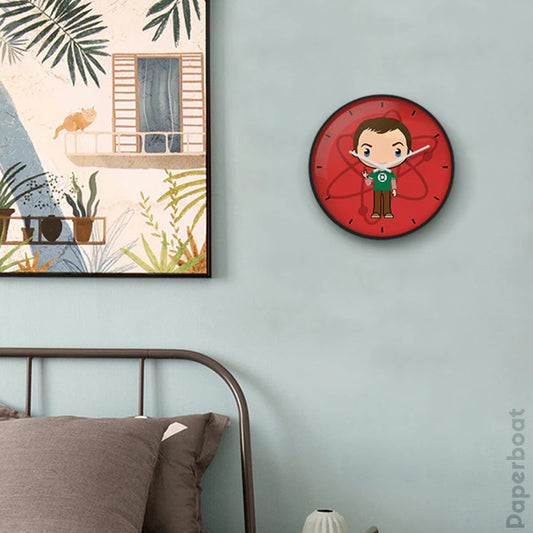 The Big Bang Theory red Wall Clock
