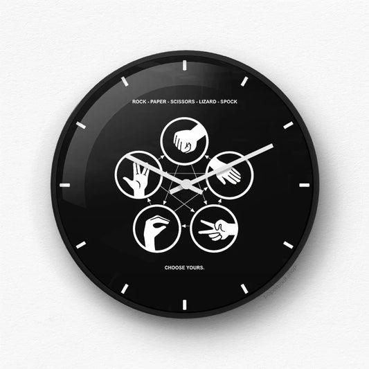 TBBT Rock Paper Scissor Wall Clock