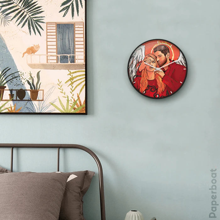 Lucifer Red Wall Clock