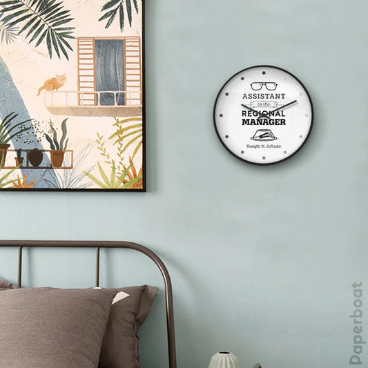 The Office Typography Wall Clock