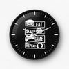 Eat Sleep Game Repeat Wall Clock