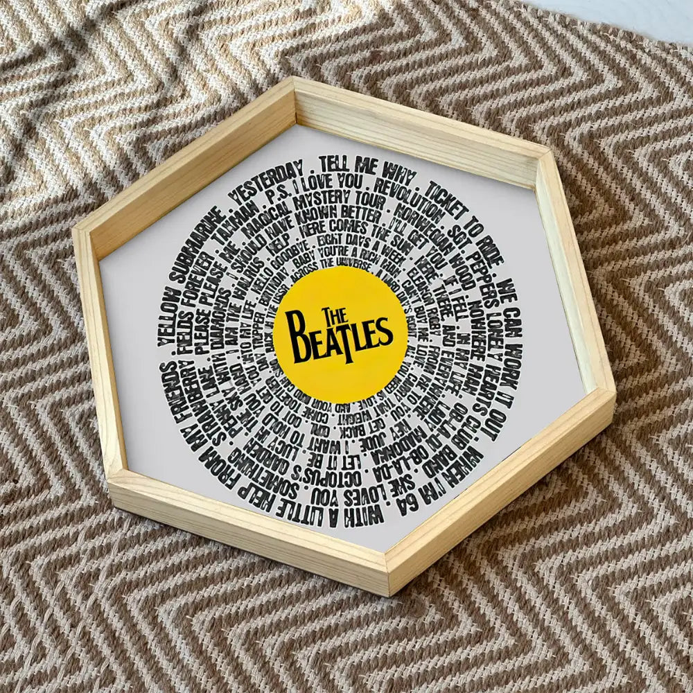 The Beatles Lyrics Resin Tray