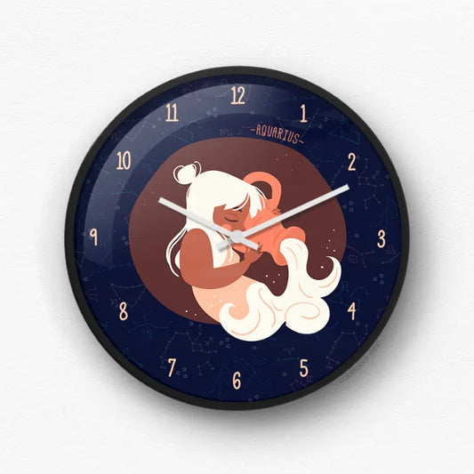 Aquarius Zodiac Sign Wall Clock