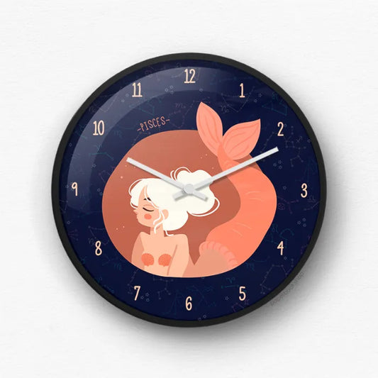 Pisces Zodiac Sign Wall Clock