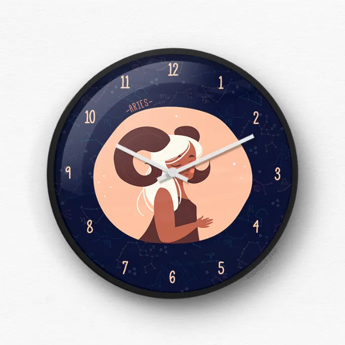 Aries Zodiac Sign Wall Clock