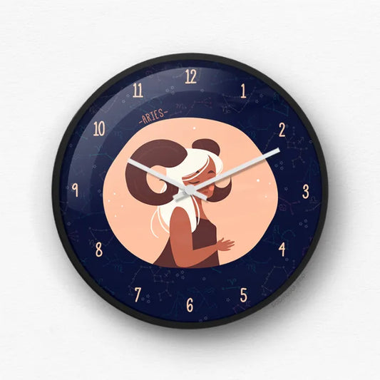 Aries Zodiac Sign Wall Clock