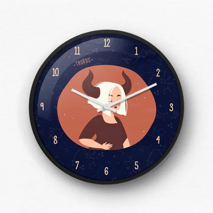 Taurus Zodiac Sign Wall Clock