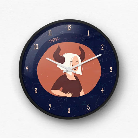 Taurus Zodiac Sign Wall Clock