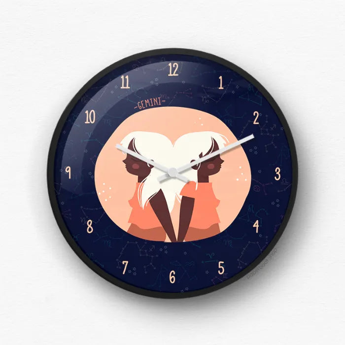 Gemini Zodiac Sign Wall Clock