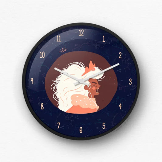 Leo Zodiac Sign Wall Clock