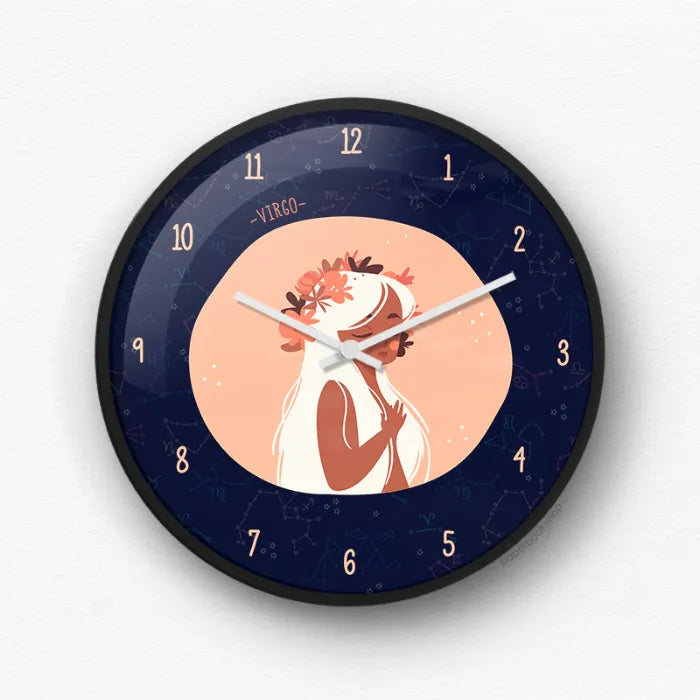 Virgo Zodiac Sign Wall Clock