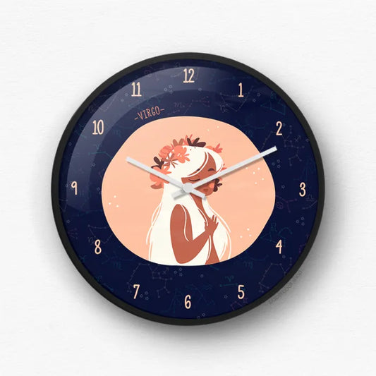Virgo Zodiac Sign Wall Clock
