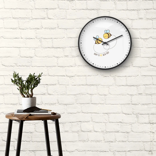 Happy To BEE with you Wall Clock