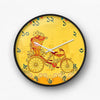 Rickshaw yellow Wall Clock