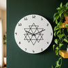 Yantra Geometry Wall Clock - White