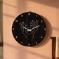 Aesthetic Face Line Art Wall Clock - Brown