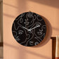 Abstract Faces Collage Wall Clock - Brown