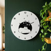 Butterfly Silhouette Wall Clock - White