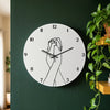 Intertwined Holding Hands Wall Clock - White