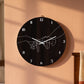 Pinky Promise Line Art Wall Clock - Brown