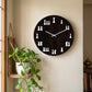 Chess Pieces Art Wall Clock - Brown Front View