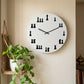 Chess Pieces Art Wall Clock - White Front View