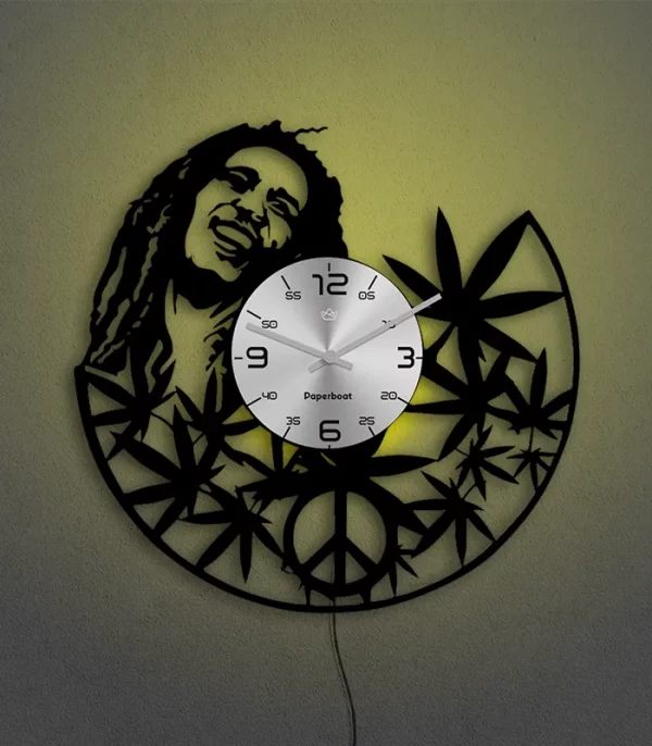Bob Marley Vinyl Wall Clock