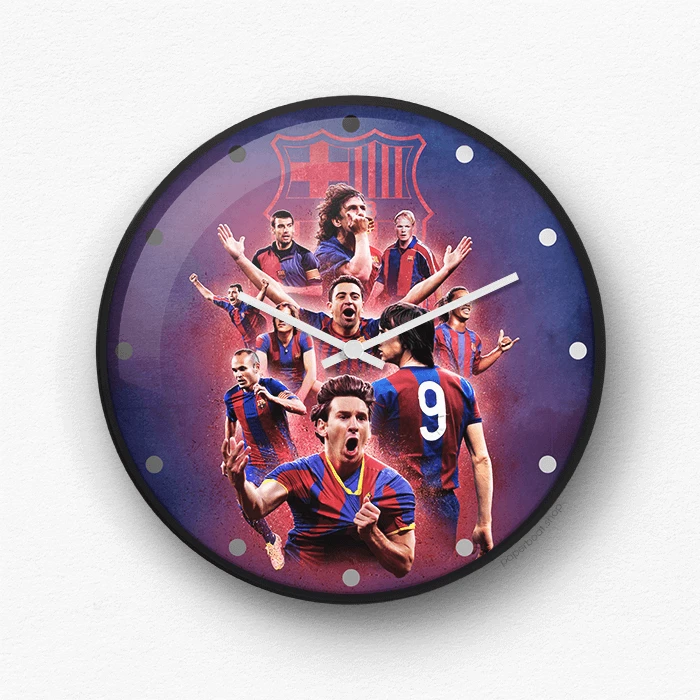 Barcelona legends wall clock