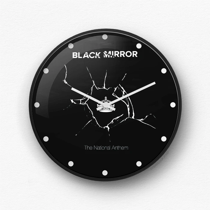 Black Mirror broken glass Wall Clock